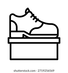 Ilustración vectorial formal del zapato de los hombres, icono del estilo de la línea