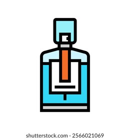 mens fragrance bottle color icon vector. mens fragrance bottle sign. isolated symbol illustration