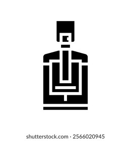 mens fragrance bottle glyph icon vector. mens fragrance bottle sign. isolated symbol illustration