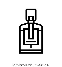 mens fragrance bottle line icon vector. mens fragrance bottle sign. isolated contour symbol black illustration