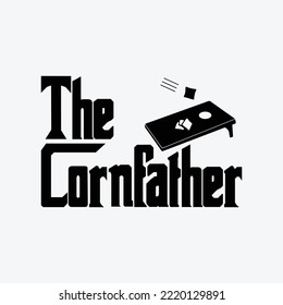 Mens Funny Cornhole The Cornfather Funny Fathers Gift