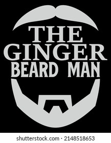Men's Funny Ginger Beard Vintage Tee for Beard Men Novelty T-Shirt svg