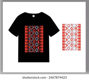  Men's Geometric ethnic style great for t-shirt design vector