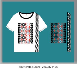  Men's Geometric ethnic style great for t-shirt design vector