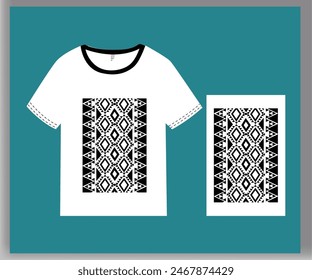  Men's Geometric ethnic style great for t-shirt design vector