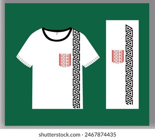  Men's Geometric ethnic style great for t-shirt design vector