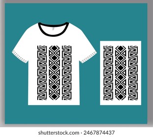  Men's Geometric ethnic style great for t-shirt design vector