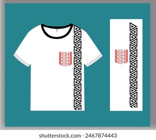  Men's Geometric ethnic style great for t-shirt design vector