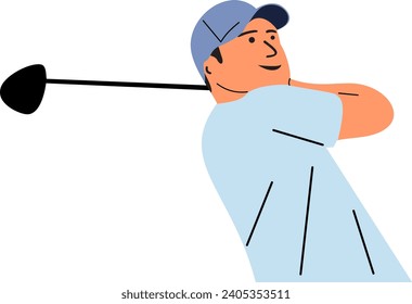 men's golf design vector art