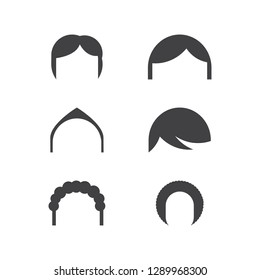 Men's Hair Styles, vector illustration isolated on white.