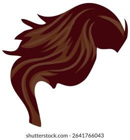 Men's haircut template for medium length smooth brown hair side view for male characters