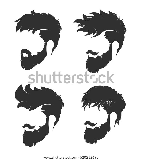 ひげと口ひげを持つ髪型を繕う のベクター画像素材 ロイヤリティフリー 520232695