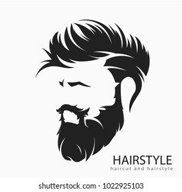 mens hairstyle and hirecut with beard mustache