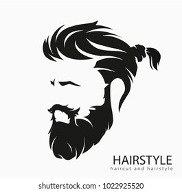 mens hairstyle and hirecut with beard mustache