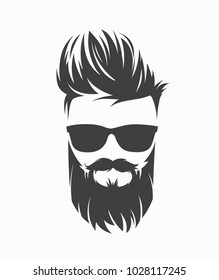 mens hairstyle and hirecut with beard mustache