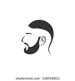 Men's hairstyle icon design illustration template