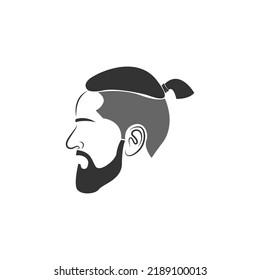 Men's hairstyle icon design illustration template