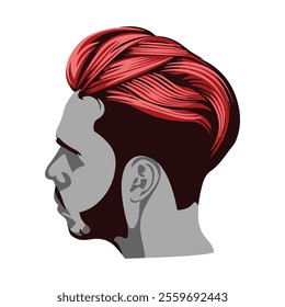 men's hairstyle illustrator vector design