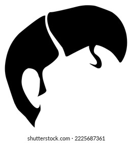 Men's hairstyle vector design suitable for stickers, logos, and others