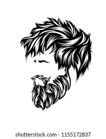 mens hairstyles and hirecut with beard mustache in face