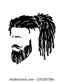 mens hairstyles and hirecut with beard mustache in face