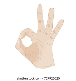 Men's hand OK