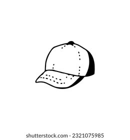 men's hat doodle illustration vector