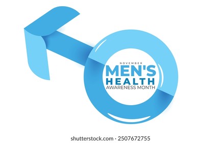 Men's health awareness month. background, banner, card, poster, template. Vector illustration.