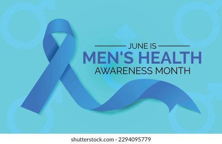 Men's Health Awareness Month in June. Banner, banner design template Vector illustration background design.