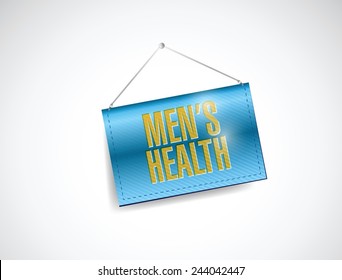 Mens Health Banner Sign Illustration Design Over A White Background