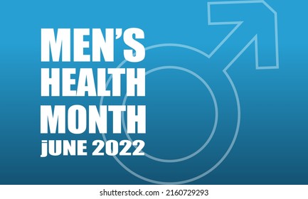 Men's Health Month background Poster, card, banner, design. Vector illustration eps 10