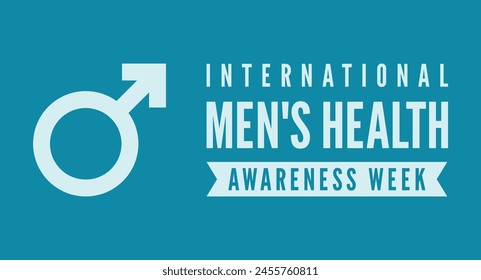 Men's health month design concept is observed every year in June, it is used to raise awareness about health care for men