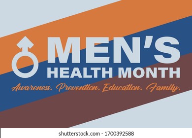 Mens Health Month June Poster Card Stock Vector (Royalty Free ...