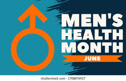 Men's Health Month in June. Vector illustration eps 10