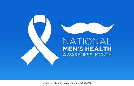 Men's health month is observed every year in june. June is national men's health awareness month. Vector template for banner, greeting card, poster with background. Vector illustration.