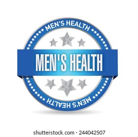 Mens Health Seal Illustration Design Over A White Background