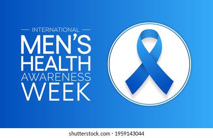 Men's Health Week Is Observed Every Year In June, It Is Used To Raise Awareness About Health Care For Men And Focus On Encouraging Boys To Practice And Implement Healthy Living Decisions. Vector Art.