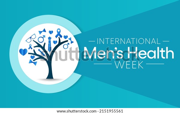 Men\'s\
health Week is observed every year in June, used to raise awareness\
about health care for men and focus on encouraging boys to practice\
and implement healthy living decisions. Vector\
art.