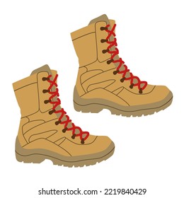 Men's high protective boots, for tourism and military topics.