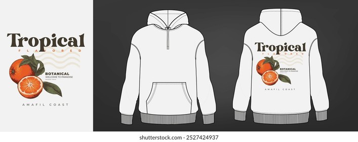 Maqueta de sudadera de hombre con estampado