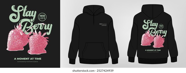 Men's hoddie mockup with print