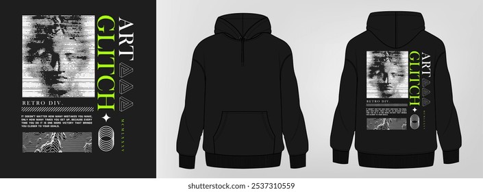 Men's hoddie mockup with print