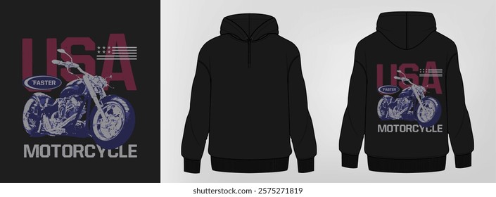 Men's hoddie mockup with print