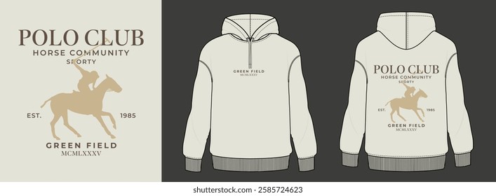 Men's hoddie mockup with print