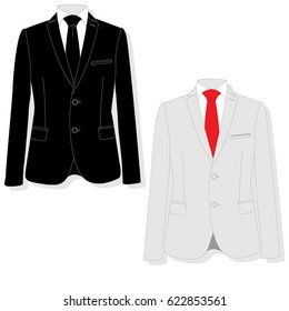 Men's jacket. Ceremonial men's suit. Vector illustration.