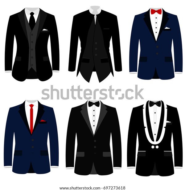 男性用ジャケット コレクション 結婚式の男性のスーツ タキシード ベクターイラスト のベクター画像素材 ロイヤリティフリー