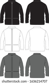 Mens Jacket Fashion Flat Templates