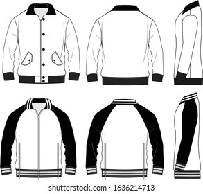 Mens Jacket Fashion Flat Templates Stock Vector (Royalty Free ...