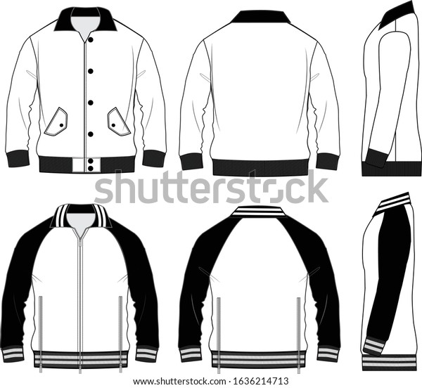 Mens Jacket Fashion Flat Templates Stock Vector (Royalty Free ...