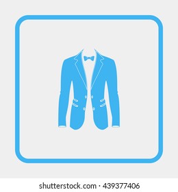 Men's jacket icon.